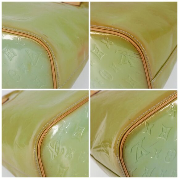 LOUIS VUITTON Monogram Vernis Houston Hand Bag Baby Blue M91005 LV Auth 150110 - Picture 14 of 16